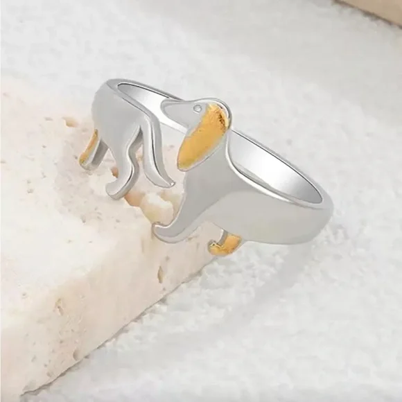 🐶BRAND NEW Dachshund Adjustable Split Design Personalized Opening Ring - Picture 3 of 9